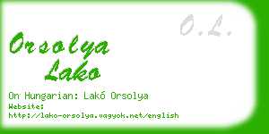 orsolya lako business card
