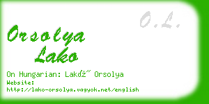 orsolya lako business card